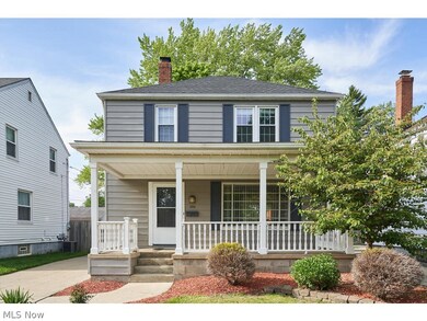 View of front of home featuring covered porch