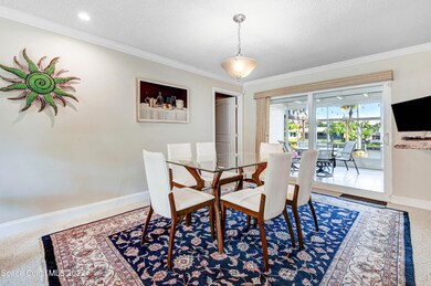 Dining room with sliders