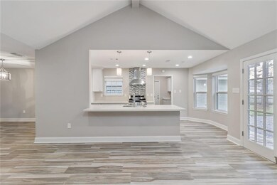 Renovated kitchen with breakfast bar