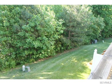 Private wooded backyard, view from the deck