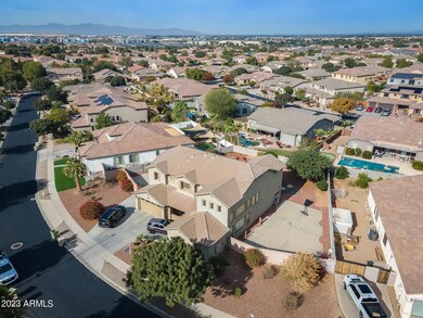 Aerial view looking West