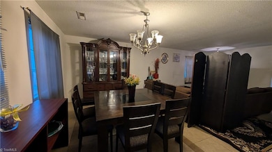 Large dining room overlooks the living room