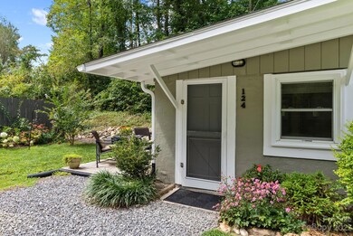 Mature landscaping around the property.