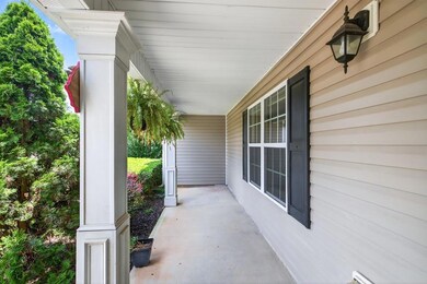 View of covered porch