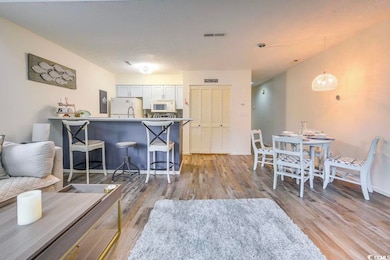 Living room with LVP-type flooring