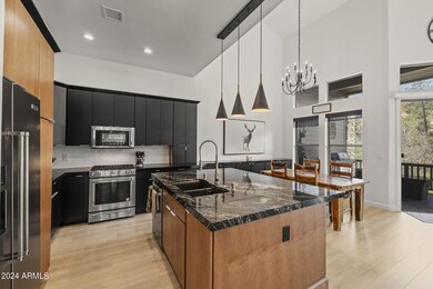 kitchen and dining area