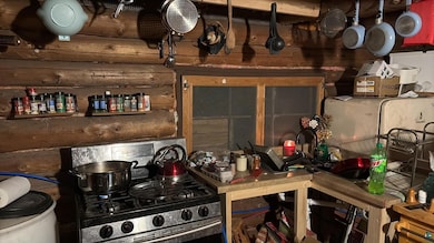 Kitchen featuring range with gas cooktop