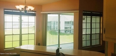 patio and water view from kitchen