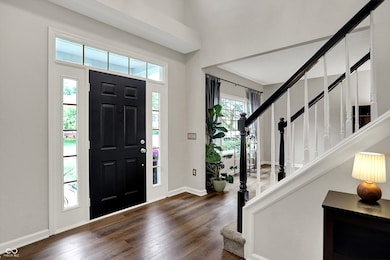 2 story entry, new lighting fixture!