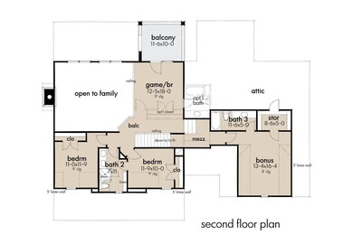 Village Rock SECOND FLOOR FLOOR PLAN
