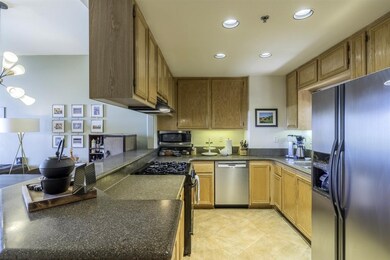 Gas range and nice views to the courtyard.