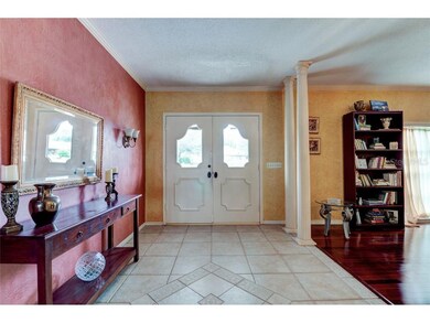 Entryway with double doors