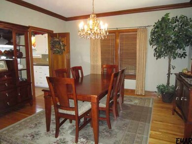 Spacious Dining room fits large table, china cabin