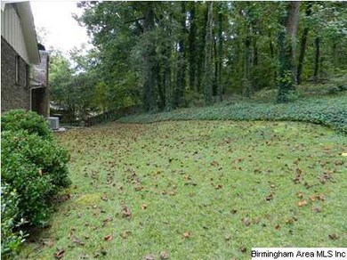 Backyard has nice grassy usable space and privacy.