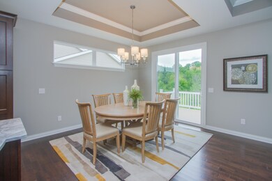 Dining room showing transon window