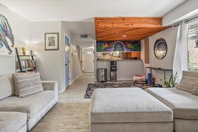 Living room featuring hardwood / wood-style floors