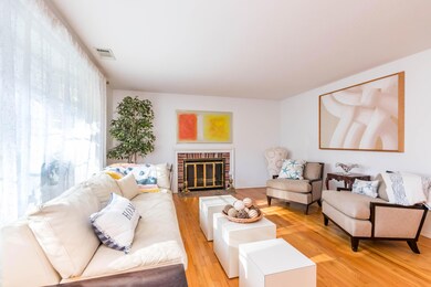 Living room with Bay window