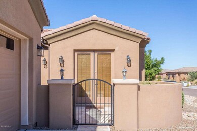 Courtyard gate toward casita French Door