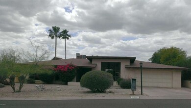 Front view of house-cloudy day