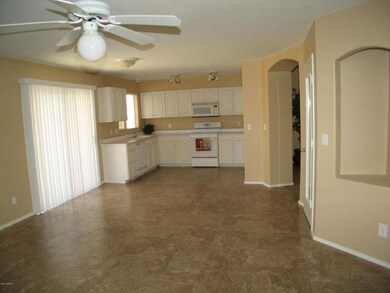 spacious dining area & open kitchen