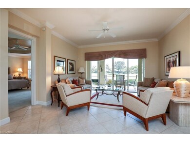 Living area with views of the course.