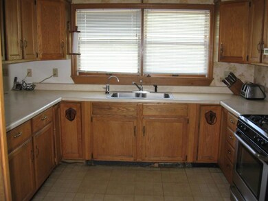 Kitchen with oak Cabinets