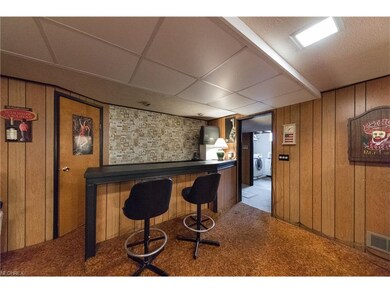 Bar area located in rec room.