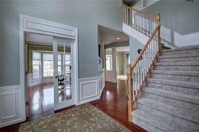 Front Foyer, French doors to office