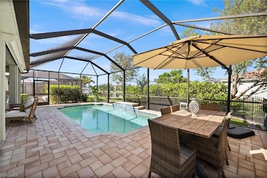 View of pool featuring a lanai and a patio