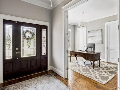 Elegant Foyer, Leaded Glass Front Door