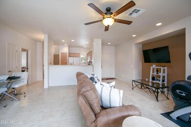 Kitchen opens up to the living room