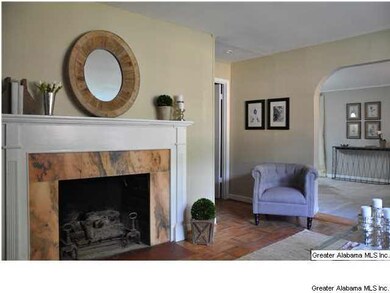 Living room with working gas fireplace