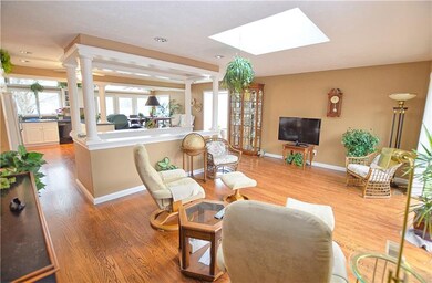 Bright and open living room - hi lighted by large 