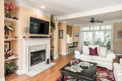 Fireplace with Book Shelves