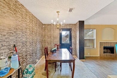 Unfurnished dining area featuring an inviting chan
