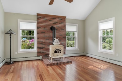 Family Room with cathedral ceiling