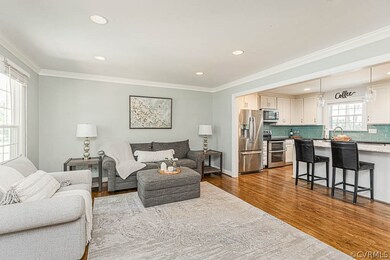 The Living Room is open to the Kitchen.