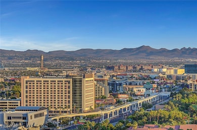 City view with mountains