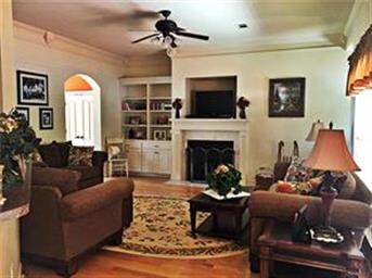 View of the family room from the breakfast area.