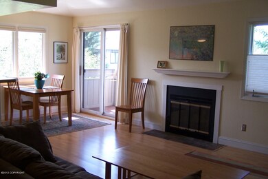 Dining/Living open with vaulted ceiling
