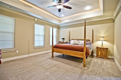 Large master bedroom!  Master bathroom on the left.