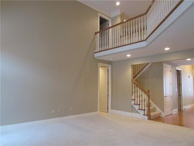 The two story overlook from the loft office afford