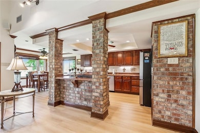kitchen and informal dining area over looking golf course