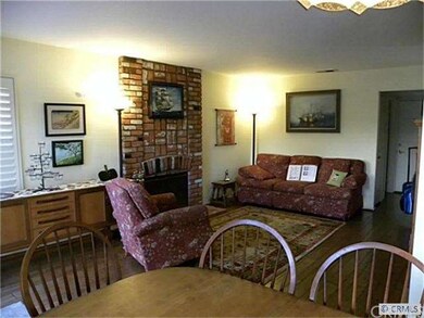 Family room has fireplace