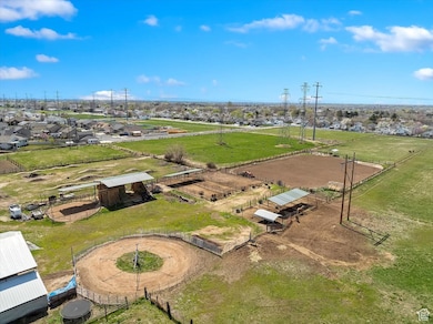 Birds eye view looking SW