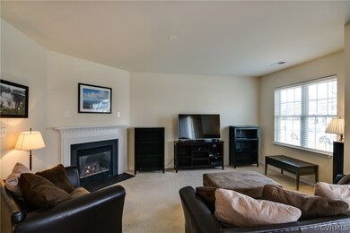 Fantastic open family room with corner gas firepla