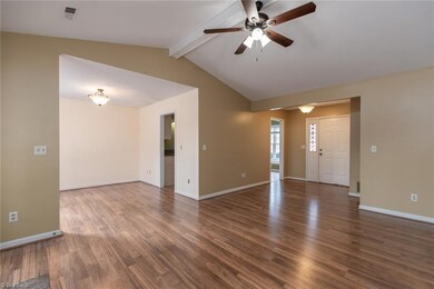 Living room with view to entry