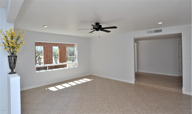 Large living room with views to outside