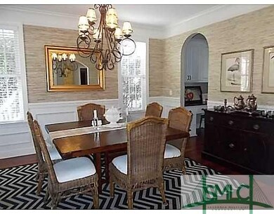 Dining Room. Grass cloth in the dining room