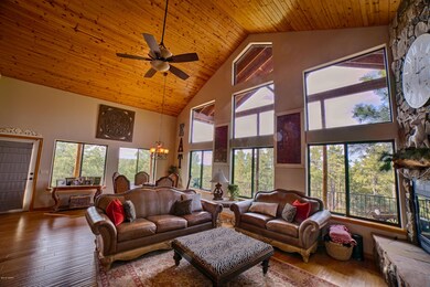 Open concept with wall of windowss